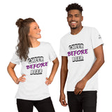 Cheer Before Beer Purple Unisex t-shirt