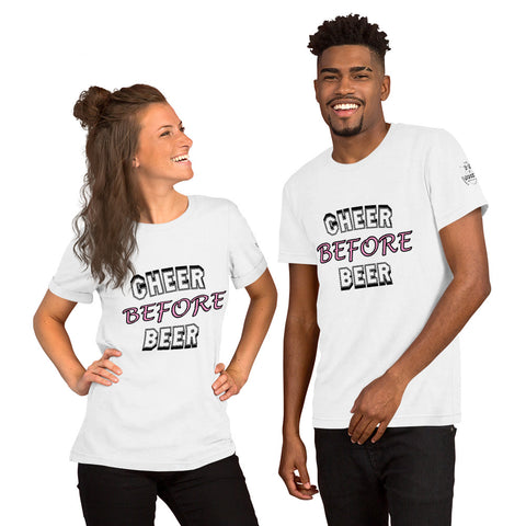 Cheer Before Beer Pink Unisex t-shirt