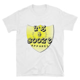 2's & Booze Logo Short-Sleeve Unisex T-Shirt White & Yellow