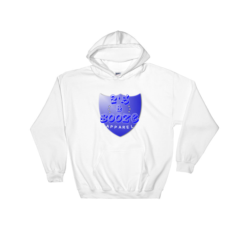 2's & Booze Logo Hoodie Blue & White