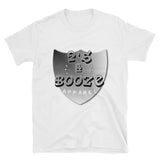 2's & Booze Logo Short-Sleeve Unisex T-Shirt Black & White